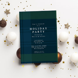 クラシッククリスマスのシンプル休日パーティー 招待状