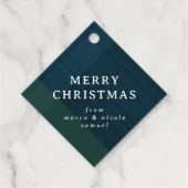 クラシッククリスマスのプシンプルライド海パーソナライズされた兵 フェイバータグ (正面)