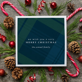 クラシッククリスマスのプシンプルライパーソナライズされたド スタンダードカクテルナプキン