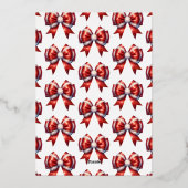 クラシッククリスマスのプレメリーイドと結婚した写真 箔シーズンカード (裏面)