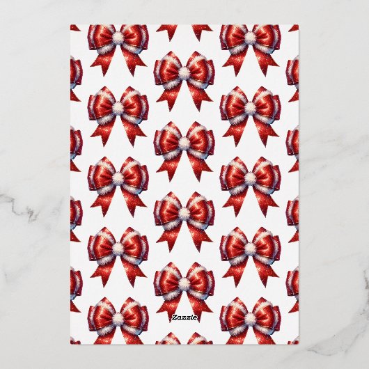 クラシッククリスマスのプレメリーイドと結婚した写真 箔シーズンカード (裏面)