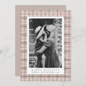 クラシッククリスマスのベージュの写真 シーズンカード (正面/裏面)