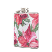 クラシッククリスマスのポインセチア花 フラスク (左)