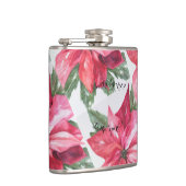 クラシッククリスマスのポインセチア花 フラスク (右)