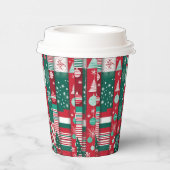 クラシッククリスマスのラッピング紙パターン 紙コップ (右)