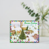 クラシッククリスマスの挨拶はがき シーズンポストカード (スタンド正面)