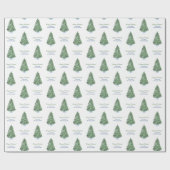 クラシッククリスマスの木シノアイセリーハッピーホリデー ラッピングペーパー (フラット)