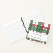 クラシッククリスマスの格子模様ファミリーレシピ ノートブック (内部)