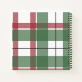 クラシッククリスマスの格子模様ファミリーレシピ ノートブック (裏面)