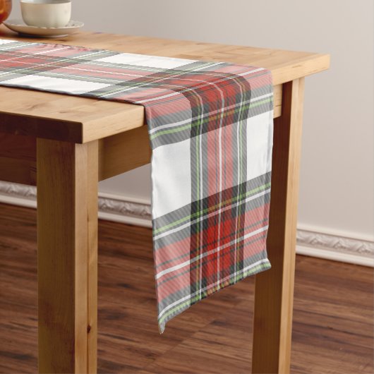 クラシッククリスマスの格子模様 ショートテーブルランナー (インサイチュ)
