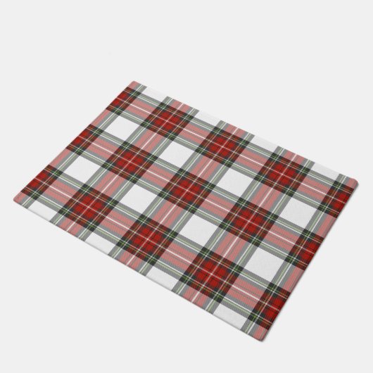 クラシッククリスマスの格子模様 ドアマット (アングル)