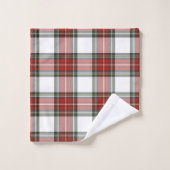 クラシッククリスマスの格子模様 バスタオルセット (ウォッシュタオル)