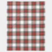 クラシッククリスマスの格子模様 フリースブランケット (正面)
