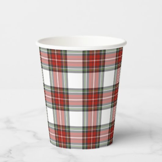 クラシッククリスマスの格子模様 紙コップ (裏面)