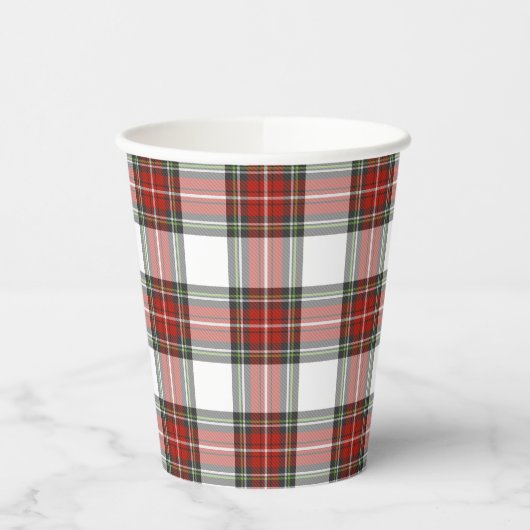 クラシッククリスマスの格子模様 紙コップ (左)