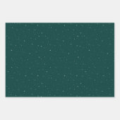 クラシッククリスマスの格子状フェスティバルグリーンホリデー ラッピングペーパーシート (正面2)