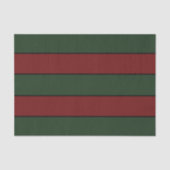 クラシッククリスマスの緑と赤のストライプ 薄葉紙 (正面)