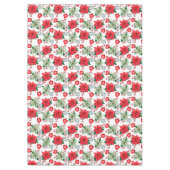クラシッククリスマスの花が赤と白咲く テーブルクロス (正面)