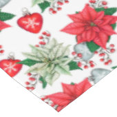 クラシッククリスマスの花が赤と白咲く テーブルクロス (アングル)