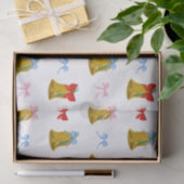 クラシッククリスマスの鐘と弓 薄葉紙 (ギフト)