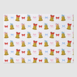 クラシッククリスマスの鐘と弓 薄葉紙