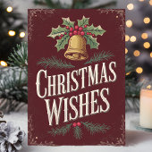 クラシッククリスマスの願いヴィンテージ シーズンカード