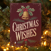 クラシッククリスマスの願いヴィンテージ シーズンカード