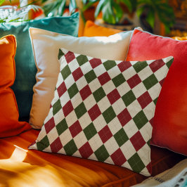 クラシッククリスマスアーガイルパターン クッション