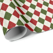 クラシッククリスマスアーガイルパターン ラッピングペーパー (ロールコーナー)