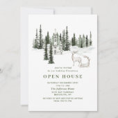 クラシッククリスマスウィンターフォレストホリデーオープンハウス 招待状 (正面)