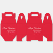 クラシッククリスマスエレガントスクリプトファミリー名(赤) フェイバーボックス (見開き)