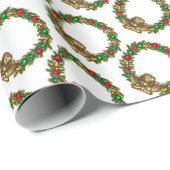 クラシッククリスマスエンジェル&リース ラッピングペーパー (ロールコーナー)