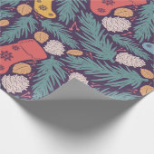 クラシッククリスマスオーナメントパターン ラッピングペーパー (角)