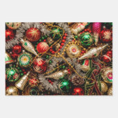 クラシッククリスマスオーナメント ラッピングペーパーシート (正面2)