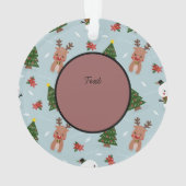 クラシッククリスマスカスタム休暇ドッグフォト オーナメント (裏面)