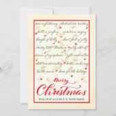 クラシッククリスマスカロールズフラットホリデーカード シーズンカード (正面)