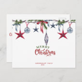 クラシッククリスマスカーカスタムド シーズンポストカード (正面/裏面)