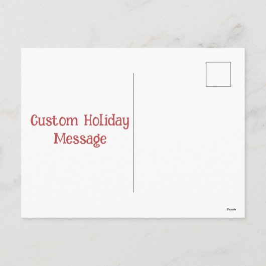 クラシッククリスマスカーカスタムド シーズンポストカード (裏面)