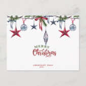 クラシッククリスマスカーカスタムド シーズンポストカード (正面)