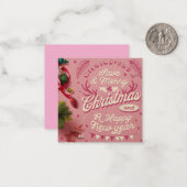 クラシッククリスマスカード、メリークリスマスをお願い ノートカード (正面/裏面インサイチュ)