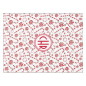 クラシッククリスマスキャンディーケーンカー テーブルクロス (正面(横))