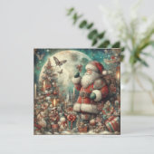 クラシッククリスマスサンタグリーティングカード (スタンド正面)