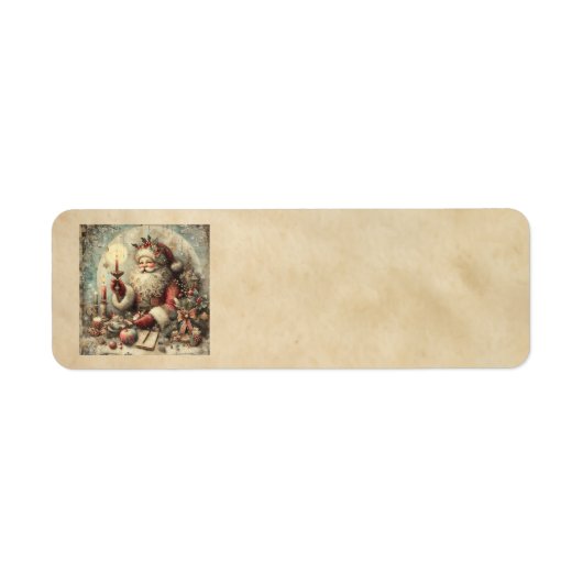 クラシッククリスマスサンタ住所 シール (正面)
