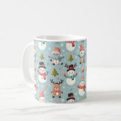 クラシッククリスマスツリーのパターン コーヒーマグカップ (正面左)