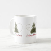 クラシッククリスマスツリーマグカップ11 oz - Merry Christmas コーヒーマグカップ (正面左)