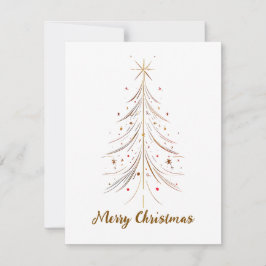 クラシッククリスマスツリーモダンミニマルデザイン シーズンカード