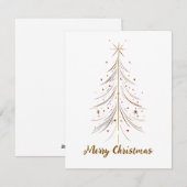 クラシッククリスマスツリーモダンミニマルデザイン シーズンカード (正面/裏面)