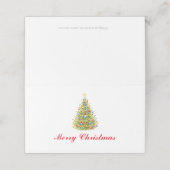 クラシッククリスマスツリー折り畳み座席表 プレイスカード (外部開封)