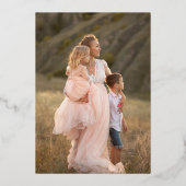 クラシッククリスマスツリー赤面ピンク 箔シーズンカード (裏面)