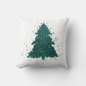 クラシッククリスマスツリー |ゴージャスはっきりしたケリーグリーン クッション (正面)